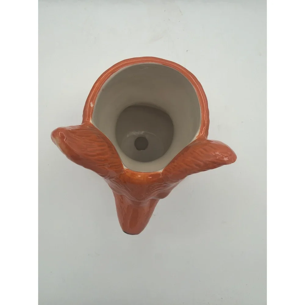 West Elm Dapper Animal Fox Planter by Rachel Kozlowski UNUSED w/ Original Plug